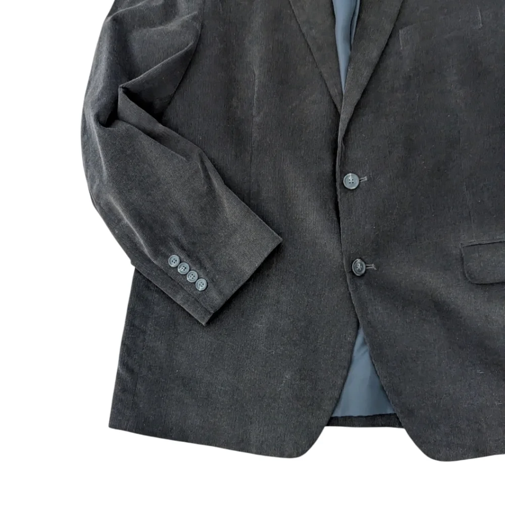 Chaps Corduroy Blazer Gray Sport Coat Sport Jacket 46R
